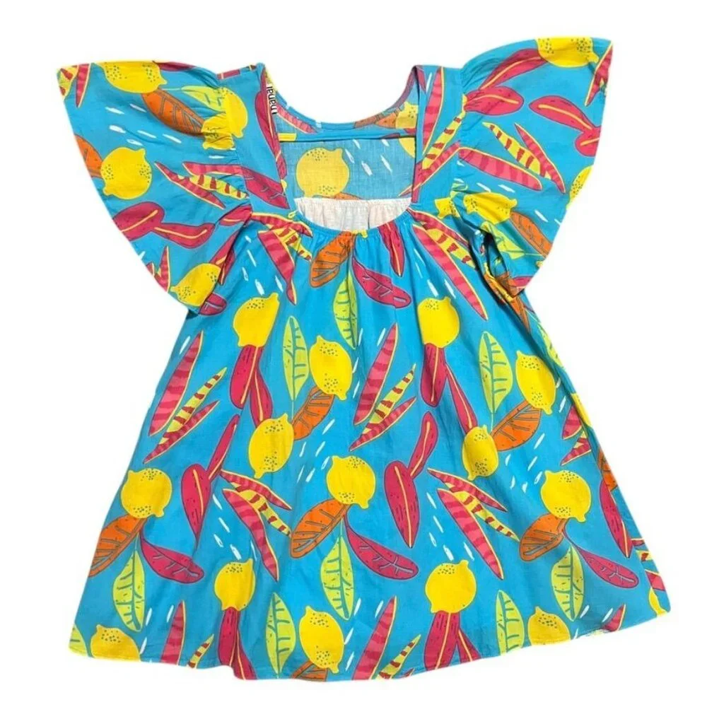 Nanai Girls 10Y Lemon Print Dress